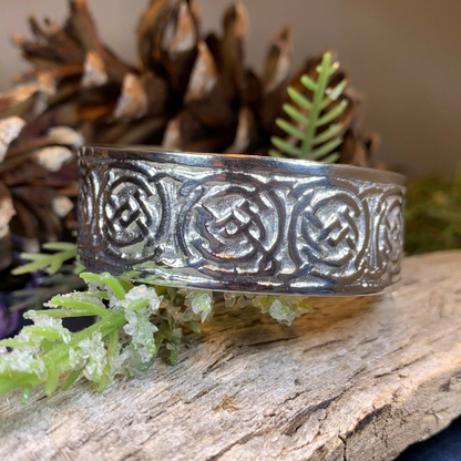 Celtic Knot Pewter Cuff Bracelet