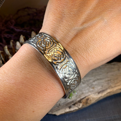 Celtic Knot Pewter Cuff Bracelet