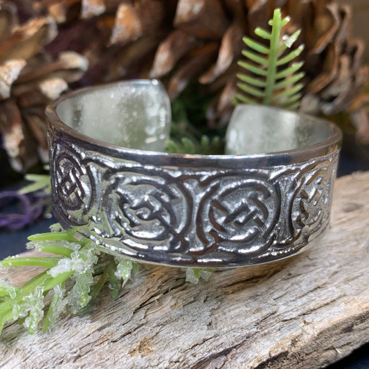 Celtic Knot Pewter Cuff Bracelet