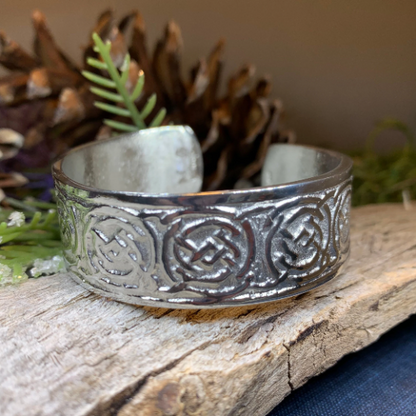 Celtic Knot Pewter Cuff Bracelet