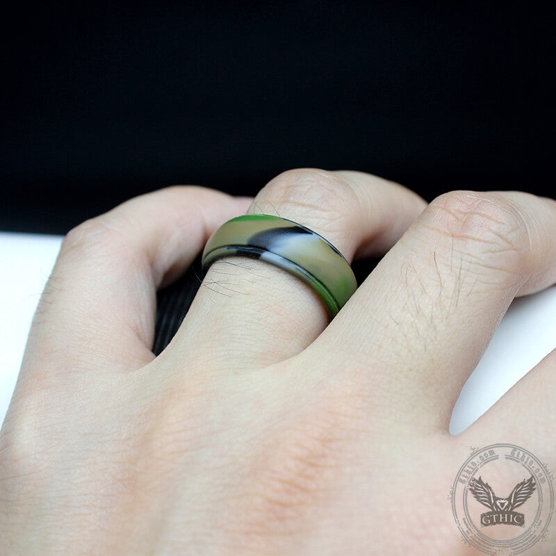 Polished Step-Edge Silicone Ring