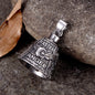 Polished Wing Wheel Biking Lucky Bell Stainless Steel Pendant