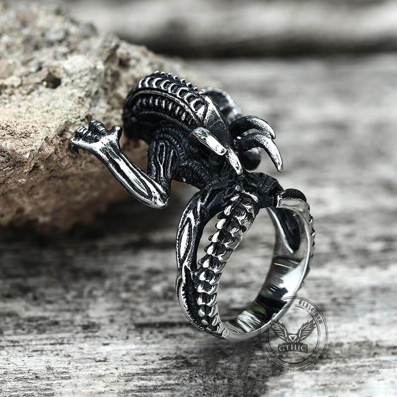 Predator Stainless Steel Skull Ring