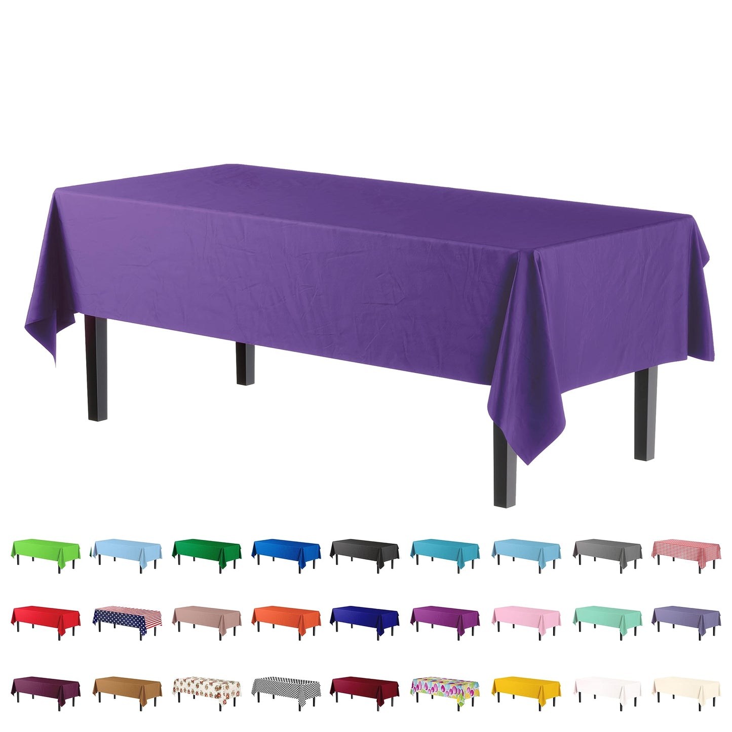 Premium Purple Plastic Table Cover