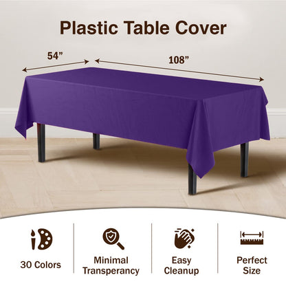 Premium Purple Plastic Table Cover