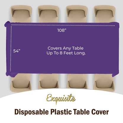 Premium Purple Plastic Table Cover