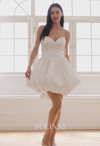 Ryle – Short Taffeta Wedding Dress with Bubble Skirt