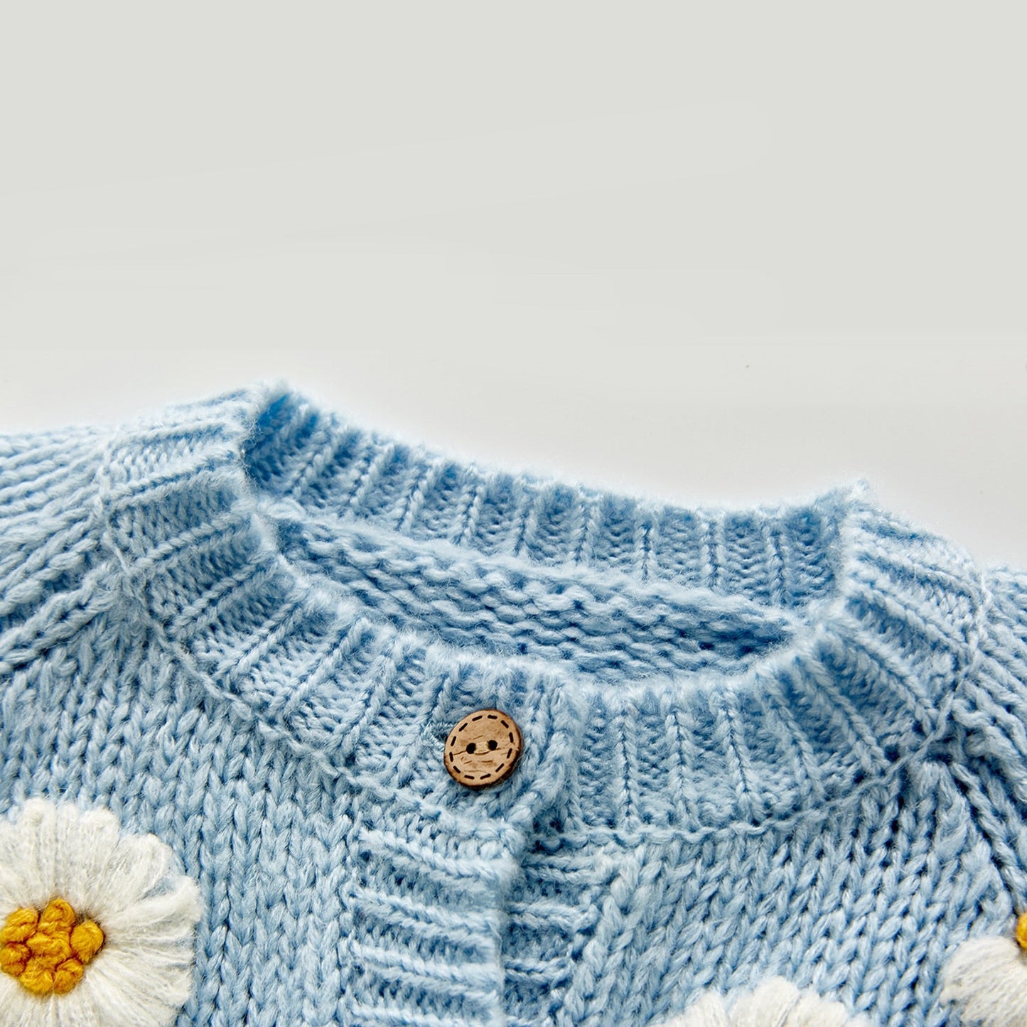 Knitted Daisy Infant Baby Girl Sweater Cardigan Top