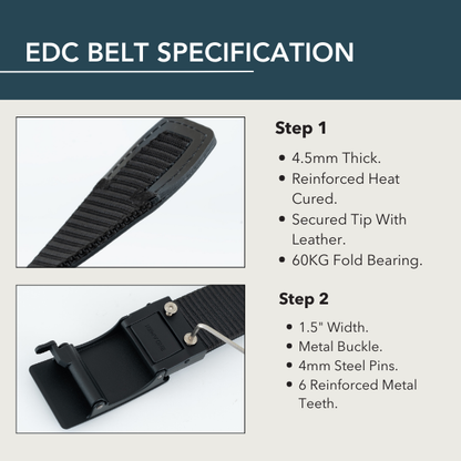Protector 1.0 EDC Belt 1.5" Width For Everyday Carry