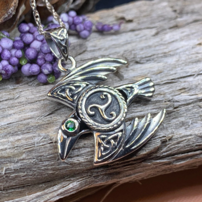 Astrid Celtic Raven Necklace