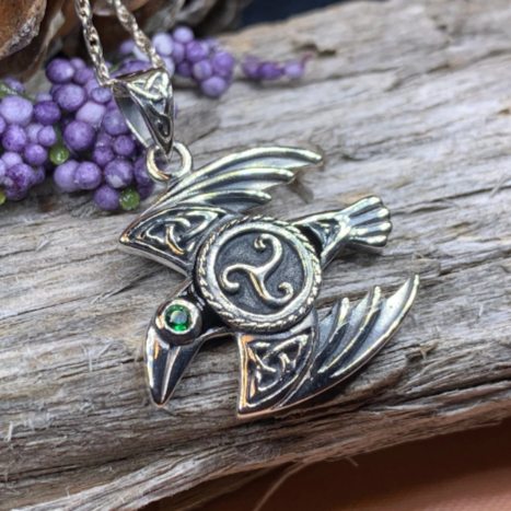 Astrid Celtic Raven Necklace