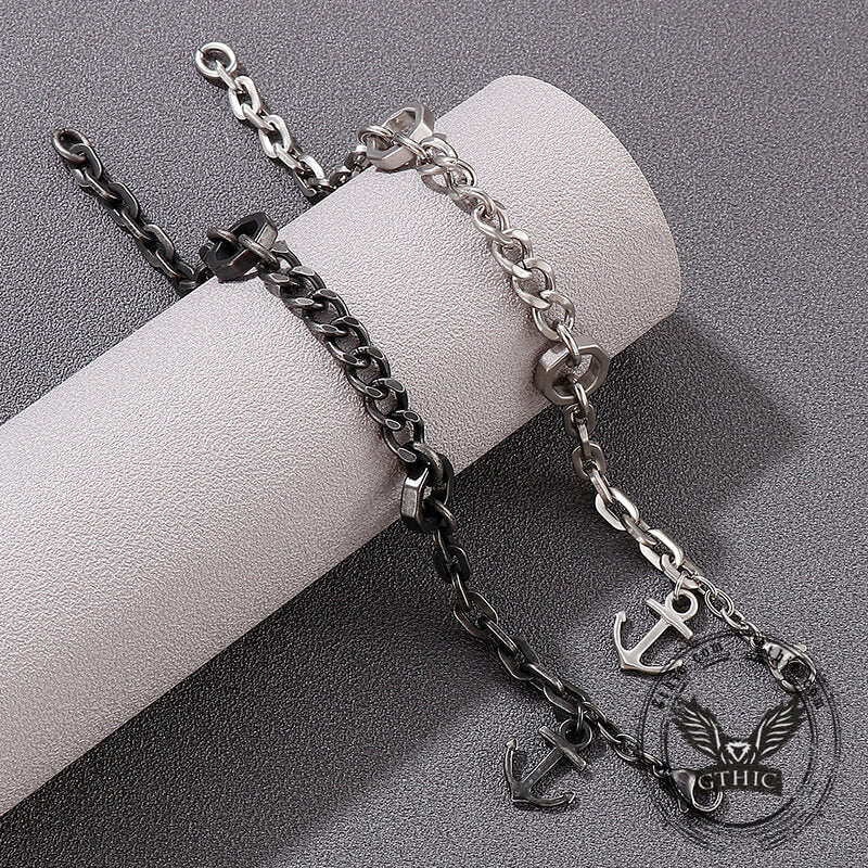 Punk Anchor Stainless Steel Chain Marine Bracelet