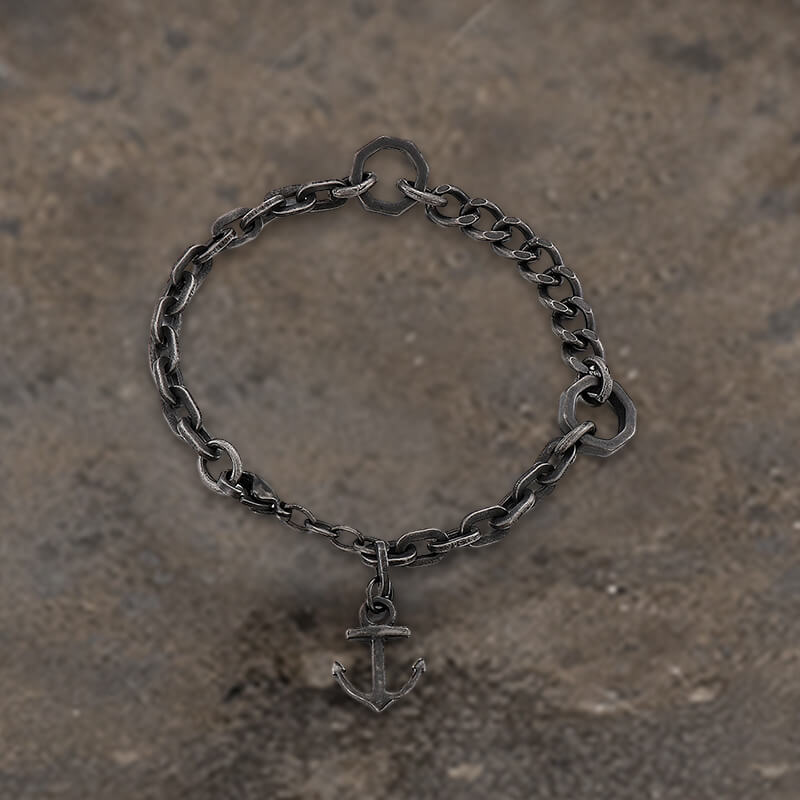 Punk Anchor Stainless Steel Chain Marine Bracelet