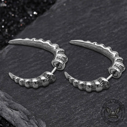 Punk Animal Fangs Stainless Steel Earrings