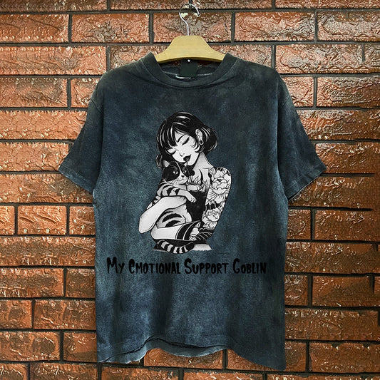 Punk Cat Girl Short Sleeve T-shirt