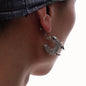 Punk Coil Spring Titanium Steel Earrings