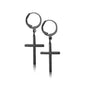 Punk Cross Stainless Steel Hoop Earrings