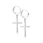 Punk Cross Stainless Steel Hoop Earrings