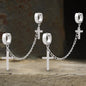 Punk Cross Tassel Stainless Steel Earrings