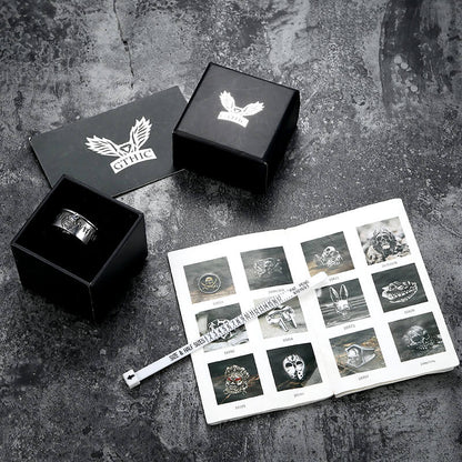 Howling Lone Wolf Stainless Steel Ring