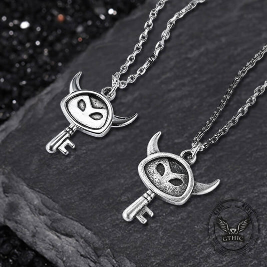 Punk Devil Key Stainless Steel Pendant