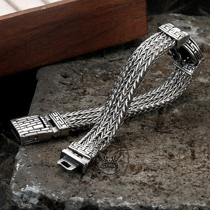 Punk Dragon Head Stitching Stainless Steel Bracelet