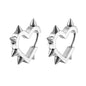 Punk Heart Shape Spike Stainless Steel Earrings