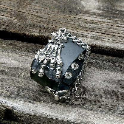 Punk Skeleton Hand Alloy Bracelet