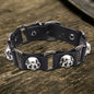Punk Skull Head PU Leather Adjustable Bracelet