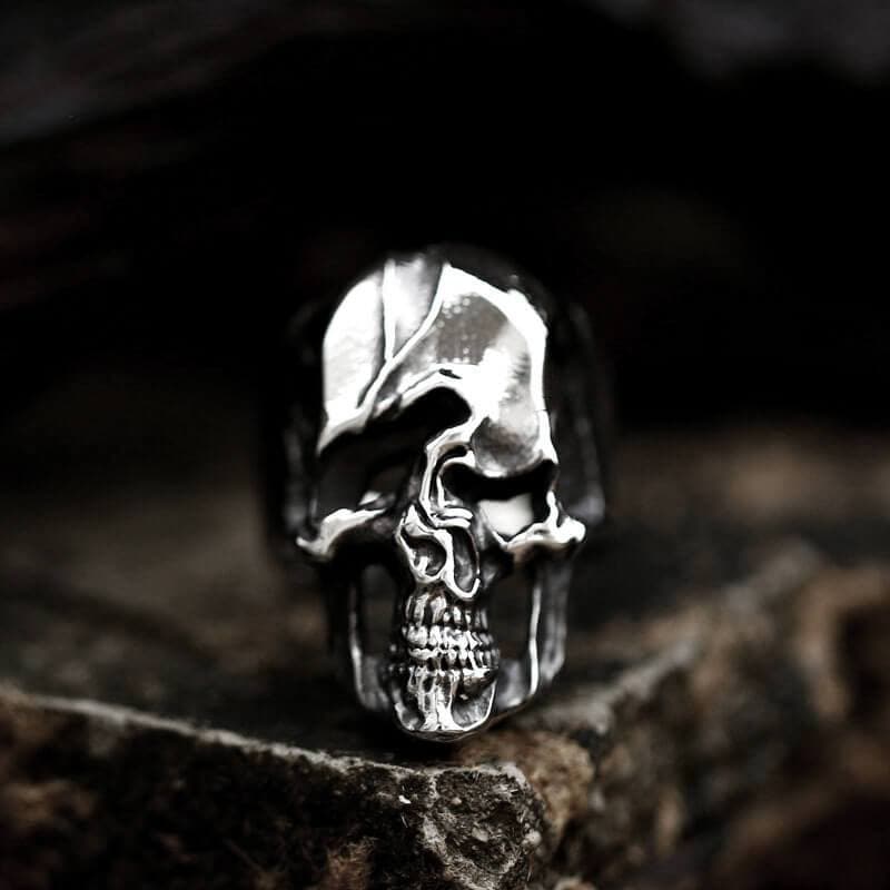 Distorted Soul Stainless Steel Skull Ring