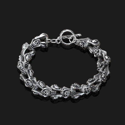 Punk Style Stainless Steel Skull Bracelet