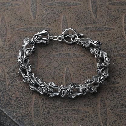 Punk Style Stainless Steel Skull Bracelet