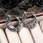 Punk Viking Dragon Stainless Steel Stud Earrings