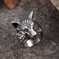Punk Viking Wolf Head Stainless Steel Ring
