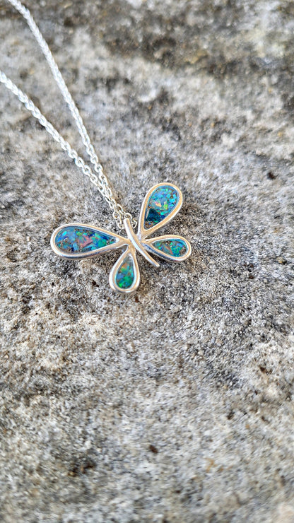 Sterling Silver Butterfly Memorial Pendant