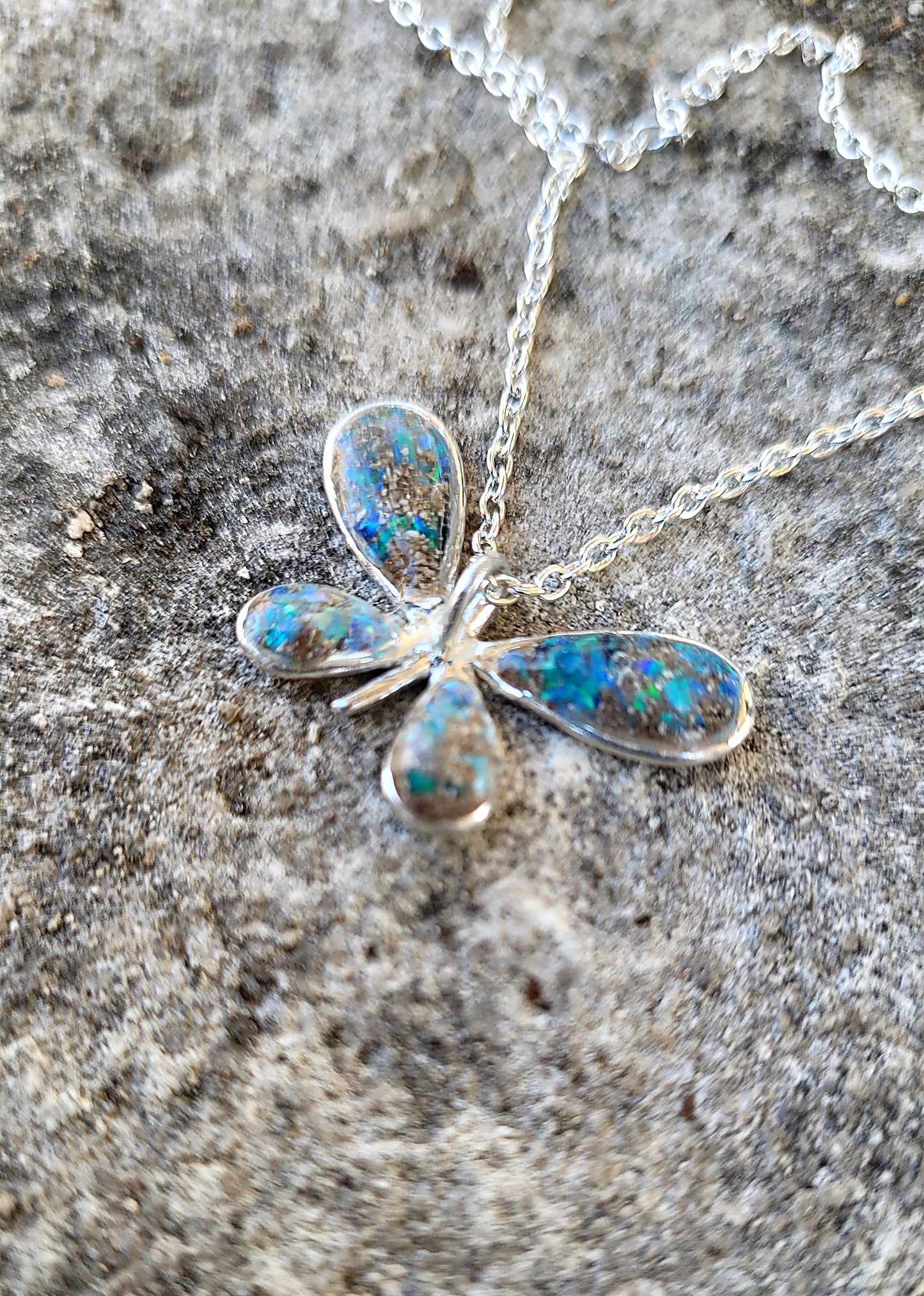 Sterling Silver Butterfly Memorial Pendant