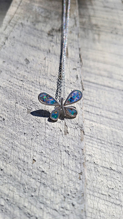 Sterling Silver Butterfly Memorial Pendant