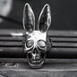 Bunny Rabbit Skull Stainless Steel Ring