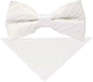 Vittorio Farina Men's Pleated Satin Bow Tie & Pocket Square in Gift Box