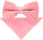 Vittorio Farina Men's Pleated Satin Bow Tie & Pocket Square in Gift Box