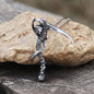 Reaper Scythe Stainless Steel Skull Pendant
