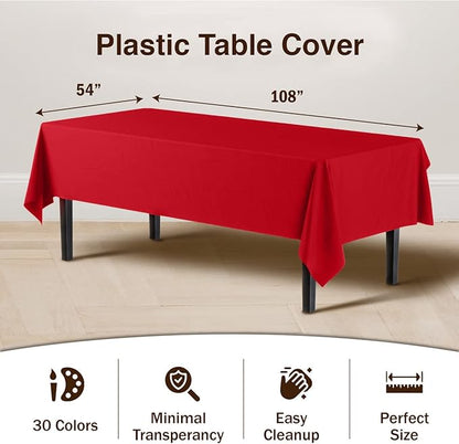 Red Plastic Table Cover