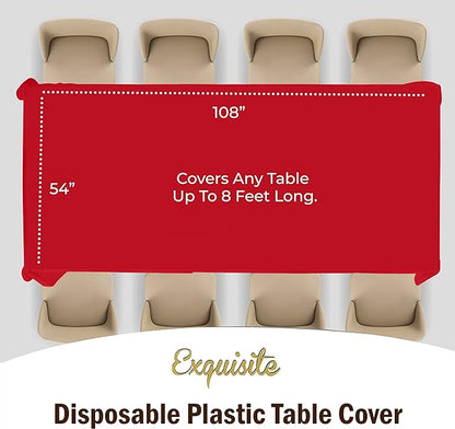 Red Plastic Table Cover