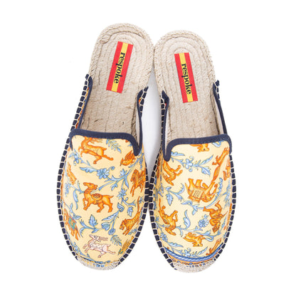 CHASSE Yellow Mule Espadrilles