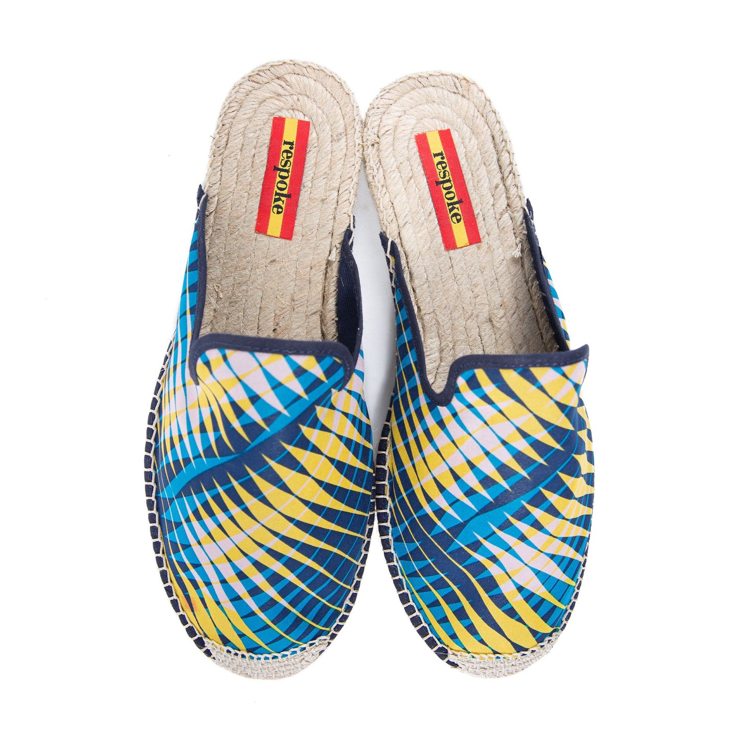 JACY Blue/Yellow Mule Espadrilles