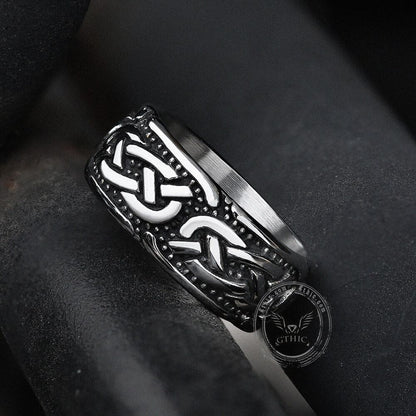 Retro Celtic Knots Stainless Steel Viking Ring