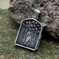 Retro Cross Ghost Stainless Steel Religion Pendant