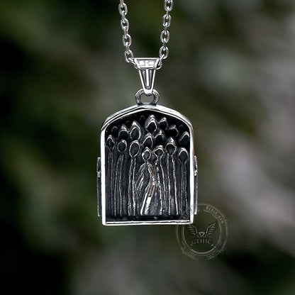 Retro Cross Ghost Stainless Steel Religion Pendant
