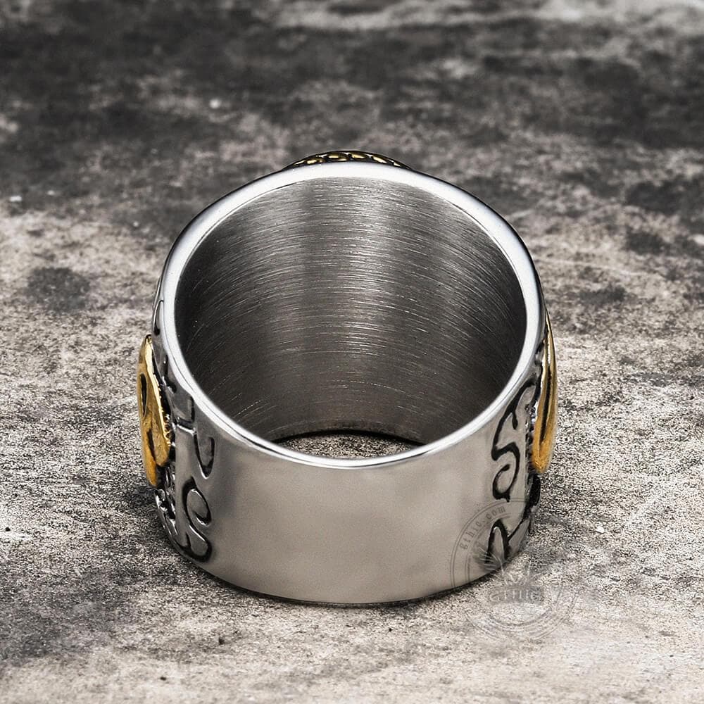 Retro Cross Stainless Steel Religious Ring