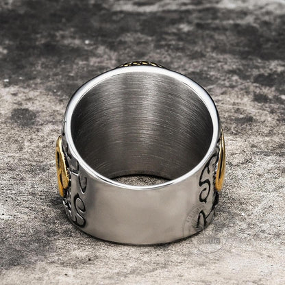 Retro Cross Stainless Steel Religious Ring